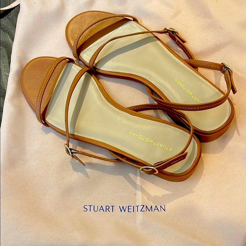 Stuart Weitzman sandals size 9.5 brown strappy